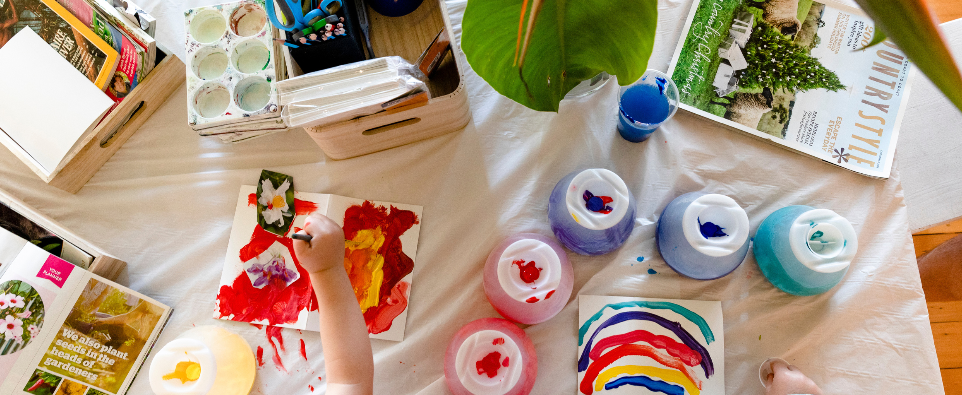 Paint and Collage <br/> for Ages 5 – 8 <br/> *SOLD OUT*
