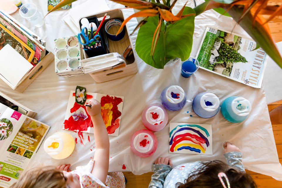 Paint and Collage <br/> for Ages 5 – 8 <br/> *SOLD OUT*