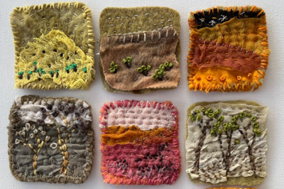 Stitched Landscape Brooch