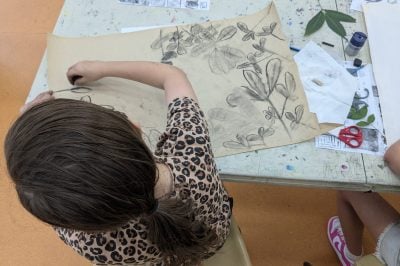 Charcoal River Sketches for 9-12 years